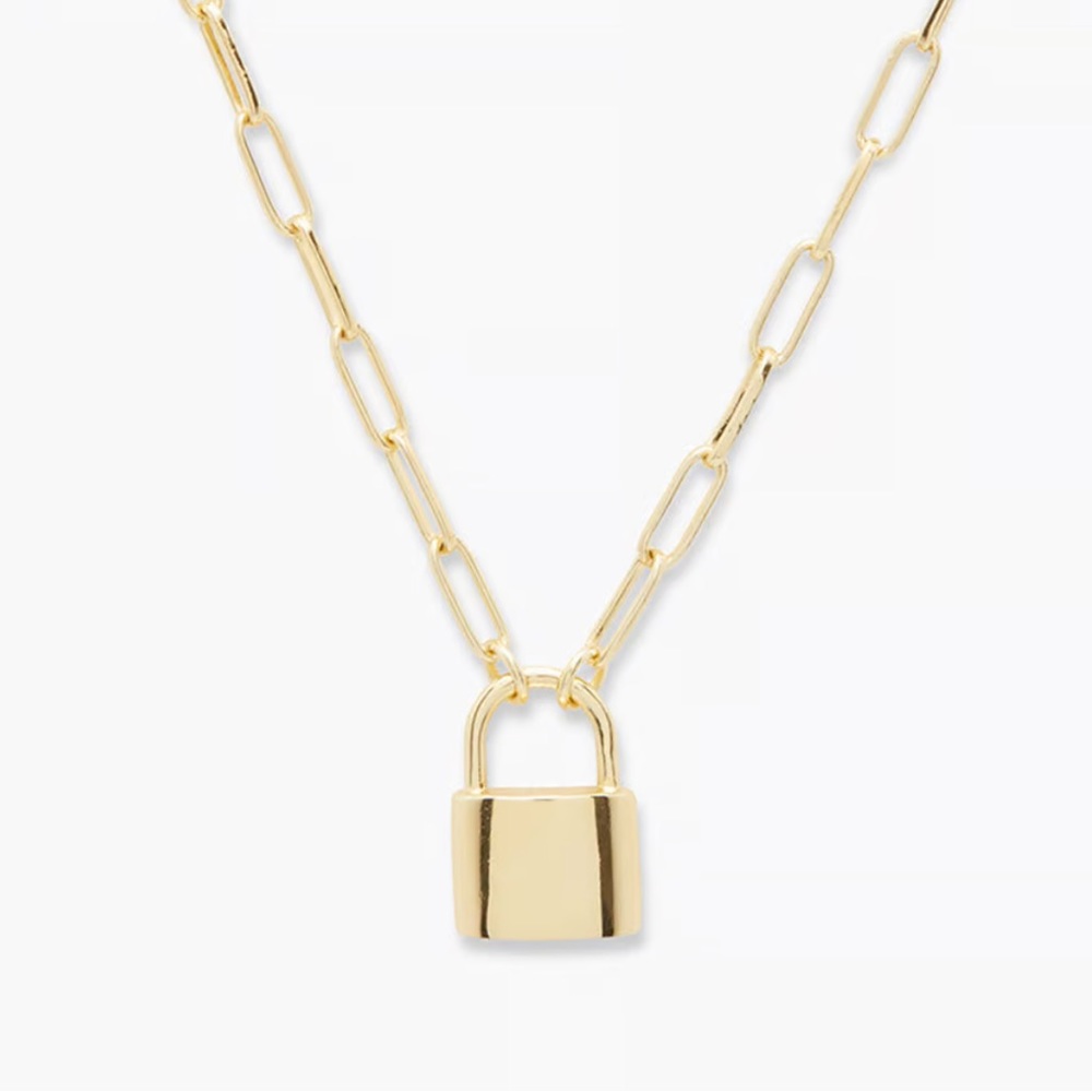 NWT Gorjana Kara Padlock Necklace